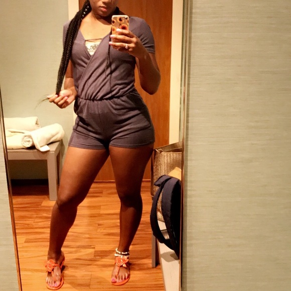 Pewter/blue romper - Picture 2 of 2